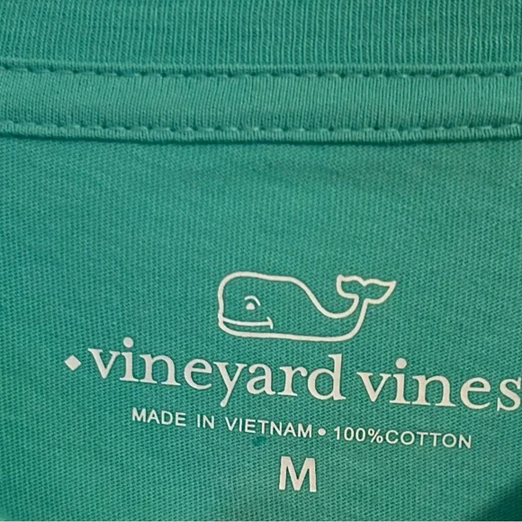 Vineyard Vines Men's Teal Long Sleeve Tee - Picture 3 of 3